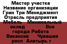 Мастер участка › Название организации ­ Грин Три Менеджмент › Отрасль предприятия ­ Мебель › Минимальный оклад ­ 60 000 - Все города Работа » Вакансии   . Чувашия респ.,Алатырь г.